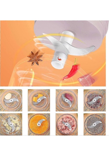 Elektrikli Mini Sarımsak Kıyma Makinesi, 100ml Usb Sebze Soğan Do Çok Renkli