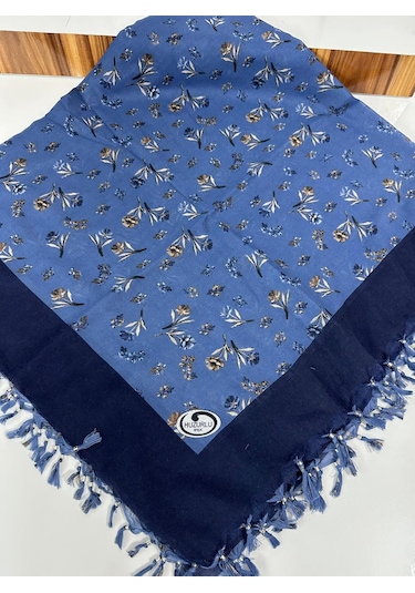 Sökme Boncuklu Pamuk Yazma - 05647 Lacivert, Mavi