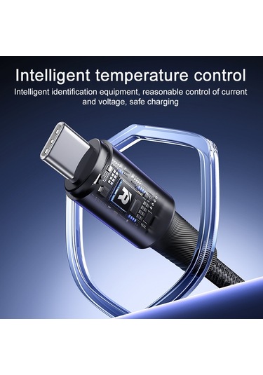 Remax Rc-c100 1.2m 30w Tip-c Tip-c Hızlı Şarj Örgülü Veri Kablosu Siyah