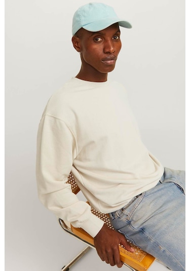 Jack & Jones Jjecharge Sweat Crew Neck Bej Erkek Sweatshirt 000000000102016880 Bej