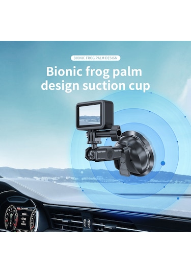 Suofeng 360 Dönebilir Spor Kamera Vantuz Aparatı - Gopro & Insta360 Uyumlu, 10kg Taşıma Kapasiteli Siyah