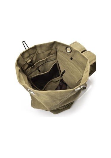 Silkroadselect Erkek Askeri Tuval Sırt Çantaları Erkek Çok Fonksiyonlu Kova Omuz Ordu Çanta Turist Katlanabilir Açık Büyük Çanta Sırt Çantası Çanta Tırmanma 9hk3d1 Kahverengi