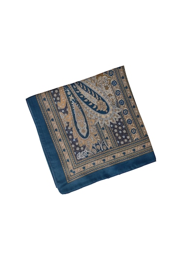 Enba Pamuklu Etnik Desenli Soft Eşarp İndigo