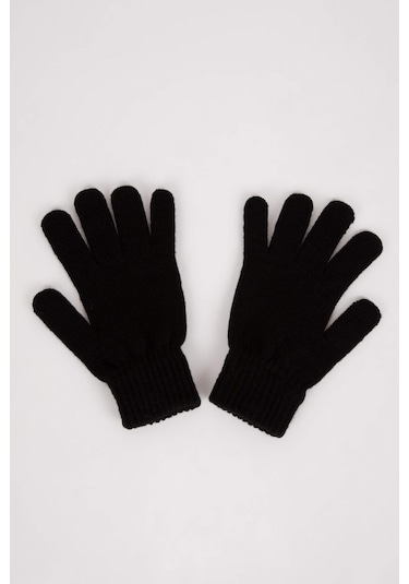 Defacto Kadın Triko Eldiven U9066AZ24WNBK23 Siyah