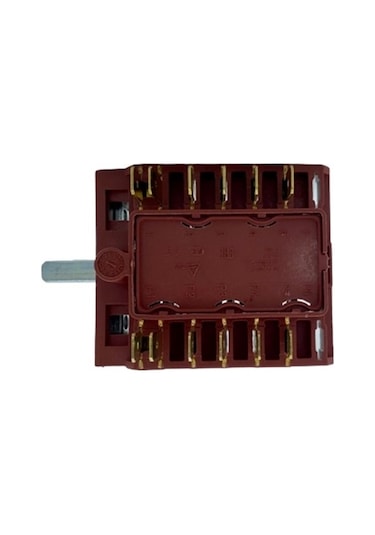 Renno Ankastre Fırın Yeni Model 6 Konum Komütatör Şalteri 6 Off Konumlu 12 Uç Fırın Şalteri Düğme Kahverengi