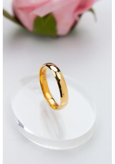 Latif Kuyumculuk 22 Ayar Altın 4mm Düz Bombeli Alyans Nişan Yüzüğü Lkyzk1530