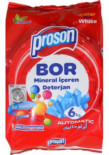 Proson Beyaz ve Renkliler İçin Bor Mineral İçeren Toz Deterjan 6 KG