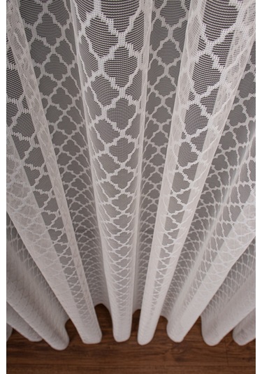 Geometrik Desen Örme Tül Perde 1133