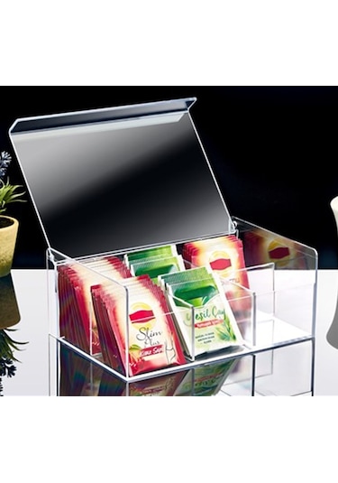 Box Up Şeffaf Kapaklı Çay Kutusu