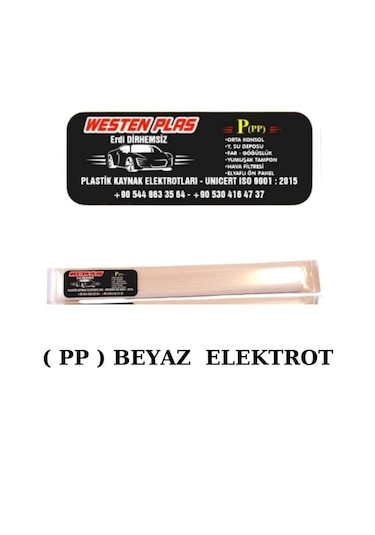 Pp Plastik Kaynak Elektrotu Beyaz Geniş