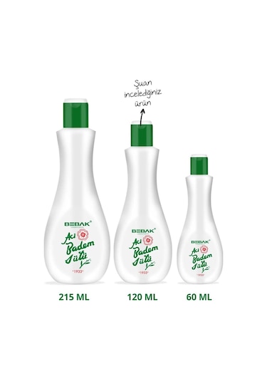 Bebak Acı Badem Sütü 3 x 120 ML