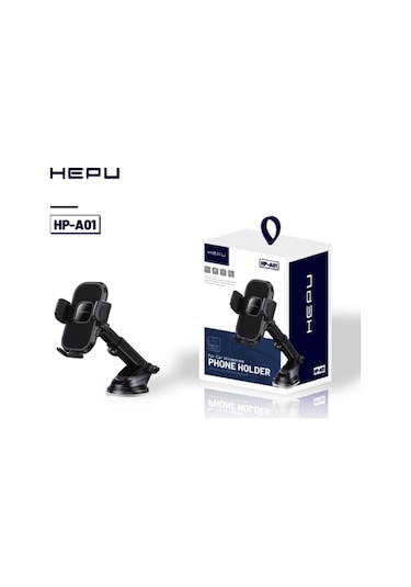 Hepu Hp-a01 Vantuzlu Araç İçi Telefon Tutucu Siyah