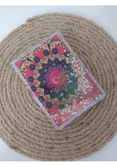 Ayna Cep Çanta Seyehat Aynası Sulu Pullu Makyaj Kozmetik Büyüteç Kompakt Çok Renkli