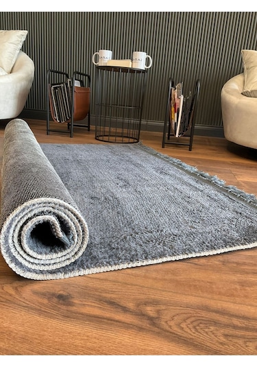 Saraz Halı Puffy Kabartma Desenli Yıkanabilir Kaymaz Taban Salon Halısı Mutfak Koridor Halısı S51