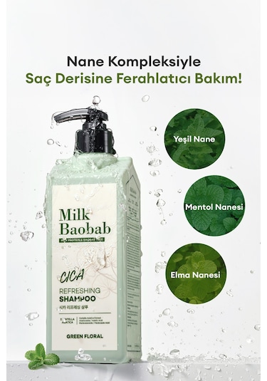 Hassas Saç Derisini Nemle Rahatlatan Cica İçerikli Şampuan Mılk Baobab Cica Refreshing Shampoo