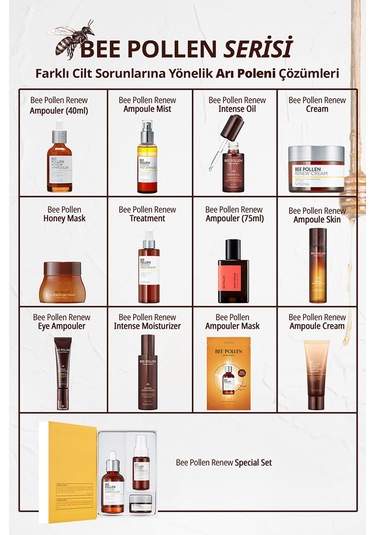 Kuru Ve Cansız Ciltlere Arı Poleni İçerikli Nemlendirici Peeling Maskebee Pollen Renew Honey Mask