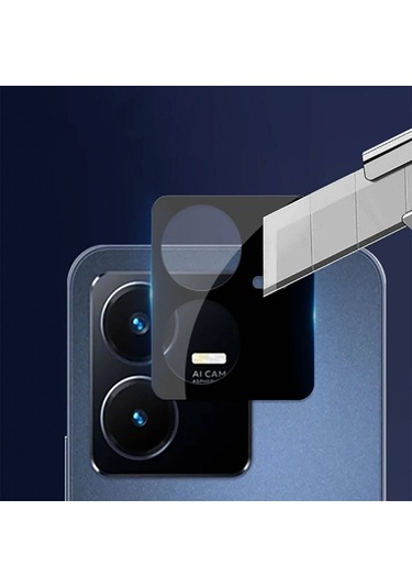 Vivo Y22 Zore 3d Kamera Camı Koruyucu