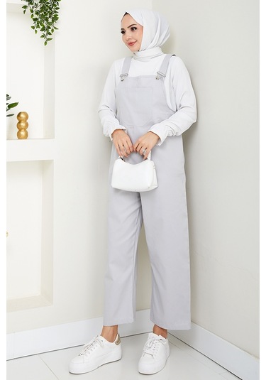 Tek Cepli Bahçıvan Tulum 1553 - Gri Gri