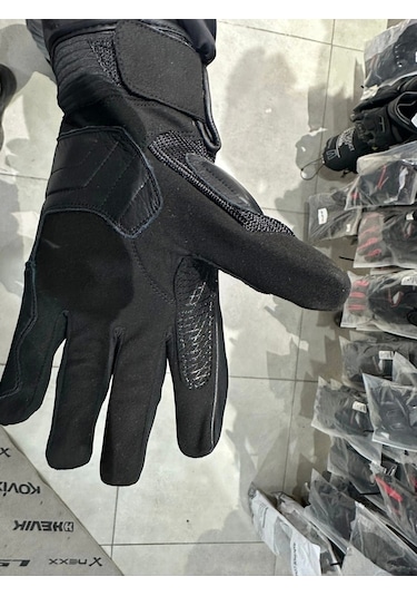 Atrox Deri Korumalı Motosiklet Eldiveni Sarı - Siyah