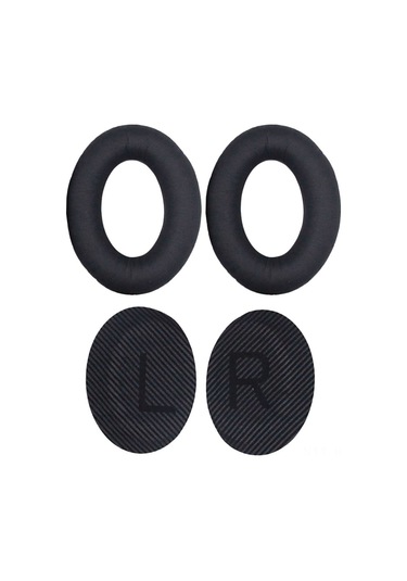 Youmex Bose Qc25/qc15/qc35 Uyumlu Protein Deri Hafıza Köpük Kulaklık Örtüsü - Siyah Siyah