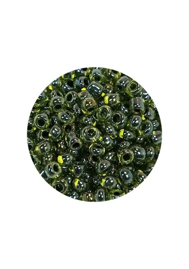 Dökme Cam Kum Boncuk 8/0 3 Mm - 20 Gram - Şeffaf Alacalı Yeşil - Bnc171