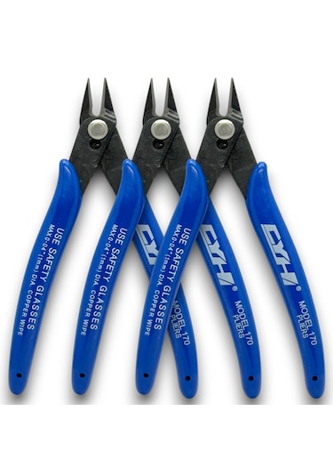 3 Adet - Model 170 Mini Yan Keski Elektronikçi Tip Hassas Ve Dip Kesimler