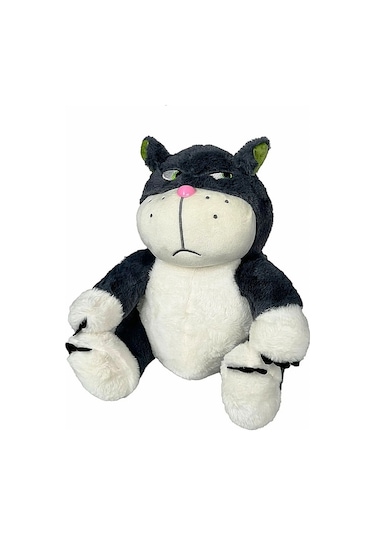 Sinirli Kedi Sabri Peluş Oyuncak 45 Cm Gri