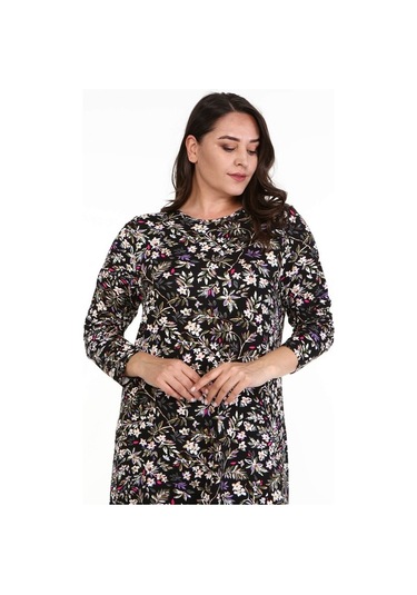 Çiçekli Penye Elbise
