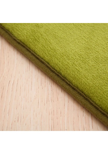 Neevoyu Yeşil Dikey Çizgili Kalın Koral Yün Banyo Paspası - Anti Kayma, Kir Tutucu, Hafif Temizleme - 40x60 Cm Diğer