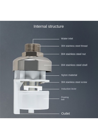 Adet Su Seviyesi Kontrol Şamandıra Vanası Su Tankı İçin 3/4 İnç Tarafı GÜMÜŞ Çok Renkli