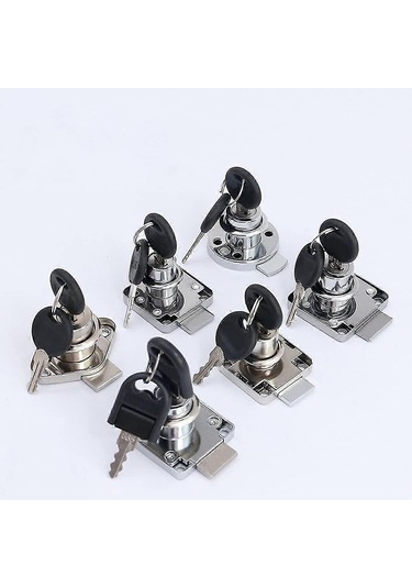 Mobilya İçin Yeni 2 Adet Çinko Alaşımlı Kam Kilidi Seti - Gümüş K