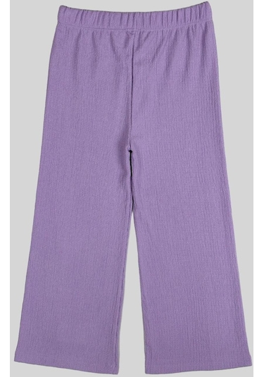 Lila Bürümcük Bol Paça Pantolon 2062-6 Lila