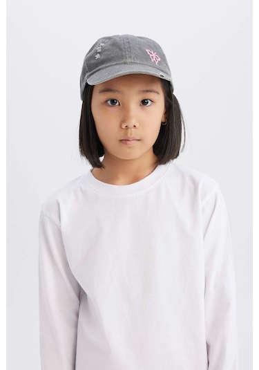 DeFacto Kız Çocuk Nakışlı Cap Şapka C0585A825SMGR103
