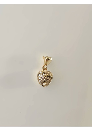 Eva Takı Store Kalp Bombeli Sallantılı Model Kıkırdak Tragus Helix Piercing Gold Altın Renk Küpe Altın