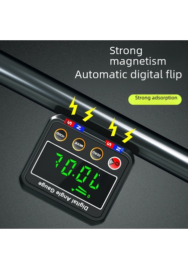 Hangfox Casio Mini Dijital İçinç Ölçer - Lazerli, Manyetik Tabanlı, Işıklandırmalı Ekranlı, Abs Malzeme, Tepe/manzaralı Taraf Ölçümü Aleti Dl1908