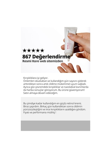 %01 Retinol İçeren   Ve Yenileyici Retinol Krem 30 Ml