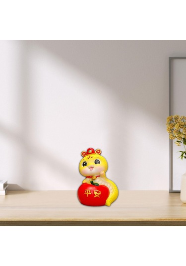 Homyl Yılan Heykelciği Çin Yeni Yılı 4,8-cm-x-4,8-cm-x-7-cm