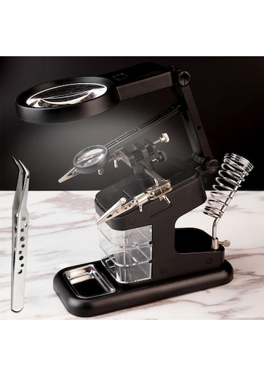 Dailytech 3X 4.5X 25X Büyüteç Yardımcı El Lehimleme Havya Standı