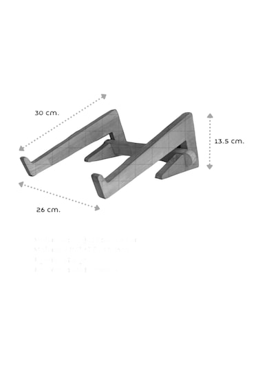 Ahşap Laptop Standı Tüm Modellerle Uyumlu Beyaz Mermer Mdf