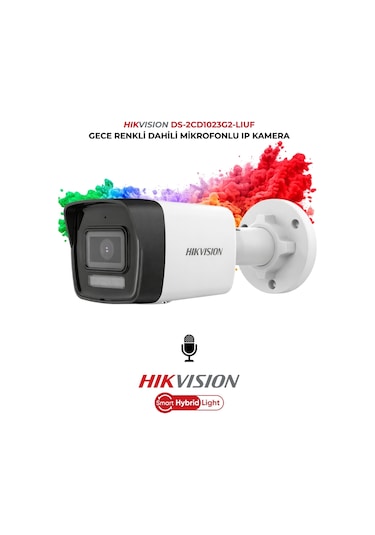 Ds-2cd1023g2-lıuf 2mp 2.8mm Poe Güvenlik Kamerası Sesli Ve Renkli