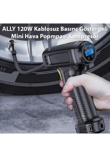 Didadodo 120w Kablosuz Basınç Göstergeli Mini Hava Pompası Kompresör