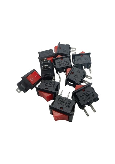 Dashanshop 10 Adet Kırmızı 2 Pimli Anahtar Endüstriyel Ev Aletleri İçin Kaliteli