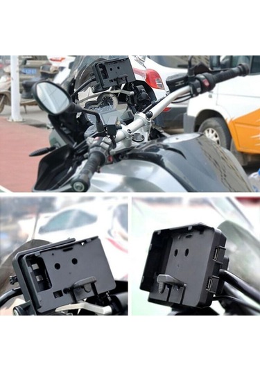 Bmw R1200gs, R1200adv, S1000xr/rs, F700gs/800gs İçin Usb Şarjlı Cep Telefonu Navigasyon Braketi Yed Diğer
