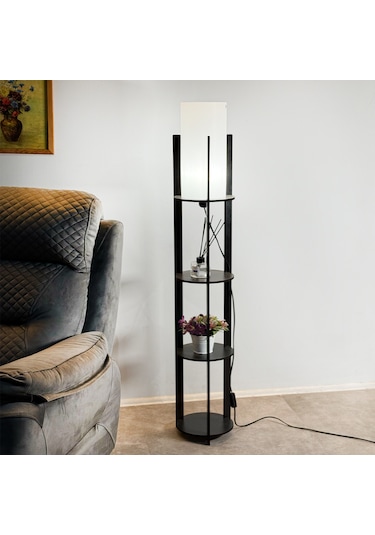 Lambader Aydınlatma Raflı Lambader Çok Amaçlı Raf 1127