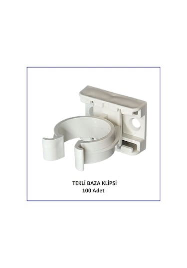 Baza Klipsi Tekli 100 Adet Beyaz