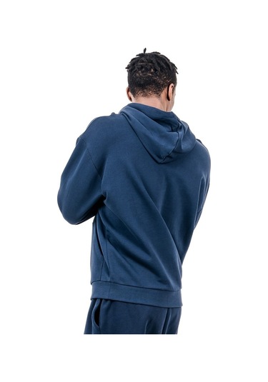 Jahr Marc Lacivert Önü Cepli Kapüşonlu Oversize Erkek Sweatshirt Lacivert