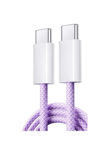 Usb C-kabel För İphone 15 Pro Max İpad Pd 65w 45w 25w Turboladdningskabel Typ C Snabbladdare För Samsung S23 S22 Lila Purple 2m