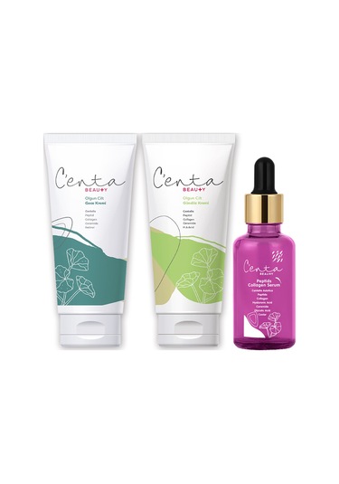C'enta Beauty Olgun Ciltler için Gündüz Kremi 50 ML + Gece Kremi 50 ML + Peptids Collagen Serum 30 ML