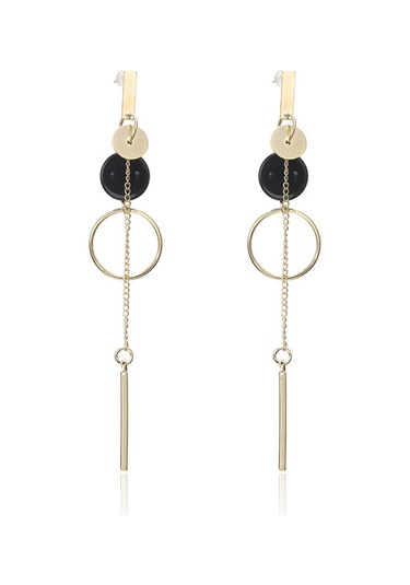 Skycity Tek Çizgi Küpe - Altın Ve Gümüş Renk, Alaşım Malzeme, Şık Tasarım Gold