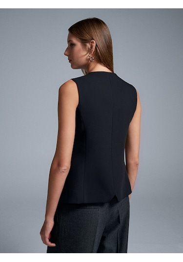 Dilvin 60600 Pensli Yelek-siyah Siyah